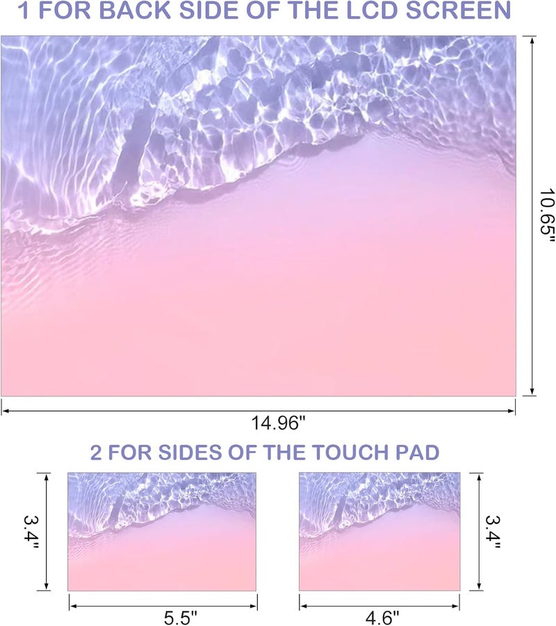 DINKY Laptop Skin Sticker Decal, 12" 13" 13.3" 14" 15" 15.4" 15.6 inch Laptop Universal Reusable Vinyl Skin Stickers Cover Art Decal Notebook PC Personalized Protector-Sea of Haze - Image 2